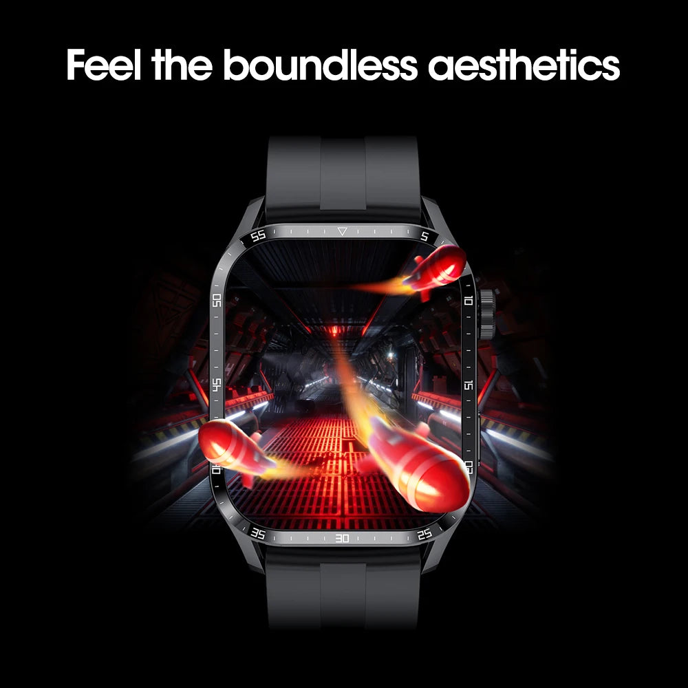 GT4 relógio inteligente para homens e mulheres, chamada Bluetooth, monitor de saúde IP68, impermeável esporte fitness rastreador