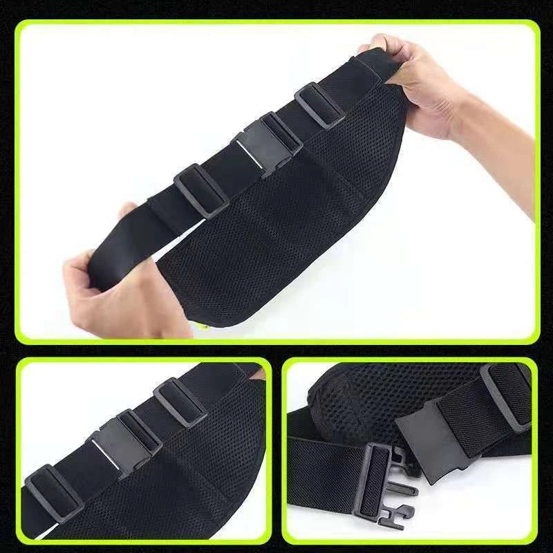 Saco de cintura impermeável para homens e mulheres, cinto de corrida, jogging, portátil, ao ar livre, esportes, fitness, ginásio, suporte do telefone
