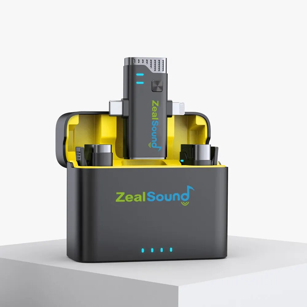 LAPELA Zealsound Wireless Lavalier Microphone for iPhone iPad Android with Charging Case Lapel Mic for Vlog Interview Live Streaming