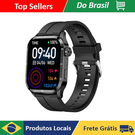 GT4 relógio inteligente para homens e mulheres, chamada Bluetooth, monitor de saúde IP68, impermeável esporte fitness rastreador