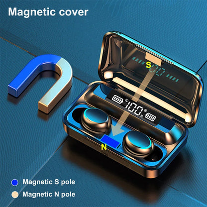 FONES TWS Bluetooth Earphones Wireless Headphone 9D Stereo Sports Waterproof Earbuds Headsets With Microphone