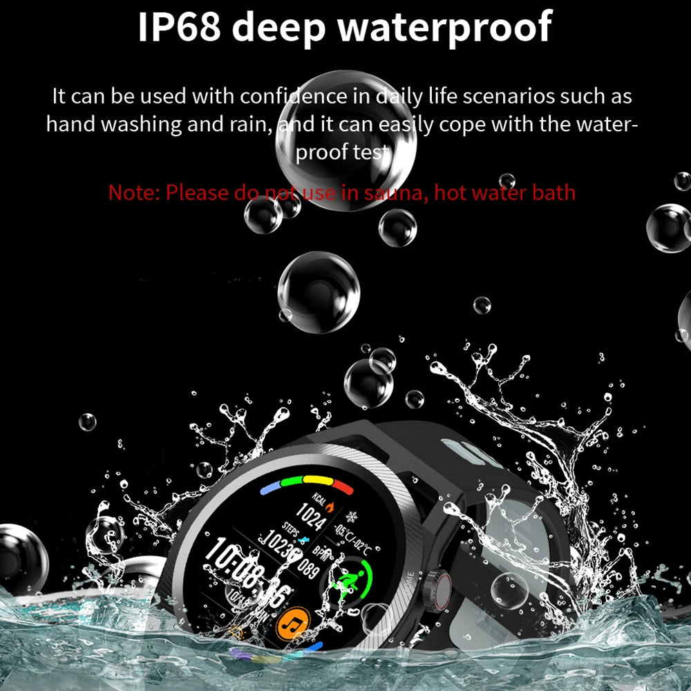 Relógio SK14 Plus Smartwatch para homens, chamada Bluetooth, IP68 impermeável, relógio inteligente esportivo, oxigênio no sangue, freqüência cardíaca, monitoramento do sono