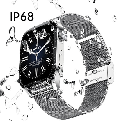 GT4 relógio inteligente para homens e mulheres, chamada Bluetooth, monitor de saúde IP68, impermeável esporte fitness rastreador