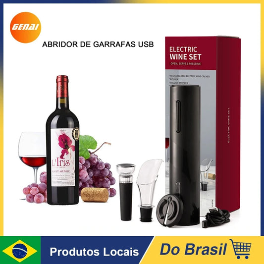Abridor de garrafa de vinho elétrico, FRETE GRÁTIS