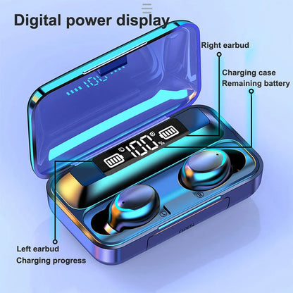 FONES TWS Bluetooth Earphones Wireless Headphone 9D Stereo Sports Waterproof Earbuds Headsets With Microphone