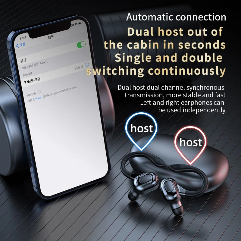 Fone sem fio Tws Audifonos Bluetooth Wireless Headphones Noise Reduction Stereo Hook Headsets Sport Earphone Game Case Fone De Ouvido Sem Fio
